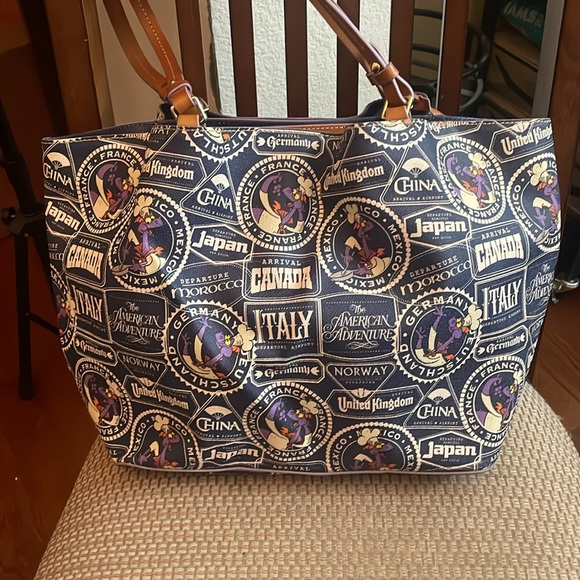 Dooney & Bourke Disney Figment Blue and Tan Tote - Picture 2 of 8
